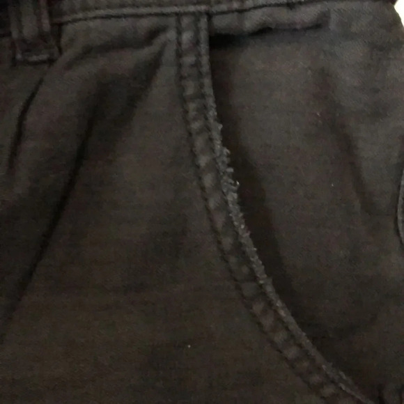 Free People Washed Out Black Button Fly Tapered Leg Pants - Picture 10 of 12